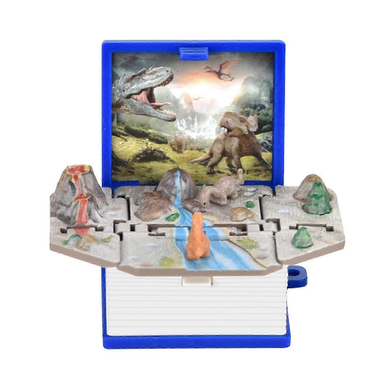3D Dinosaur Book Keychain - Fun and Educational Toy for Kids - Mini Pop-up Design - Perfect Gift for Birthdays and Christmas - Green