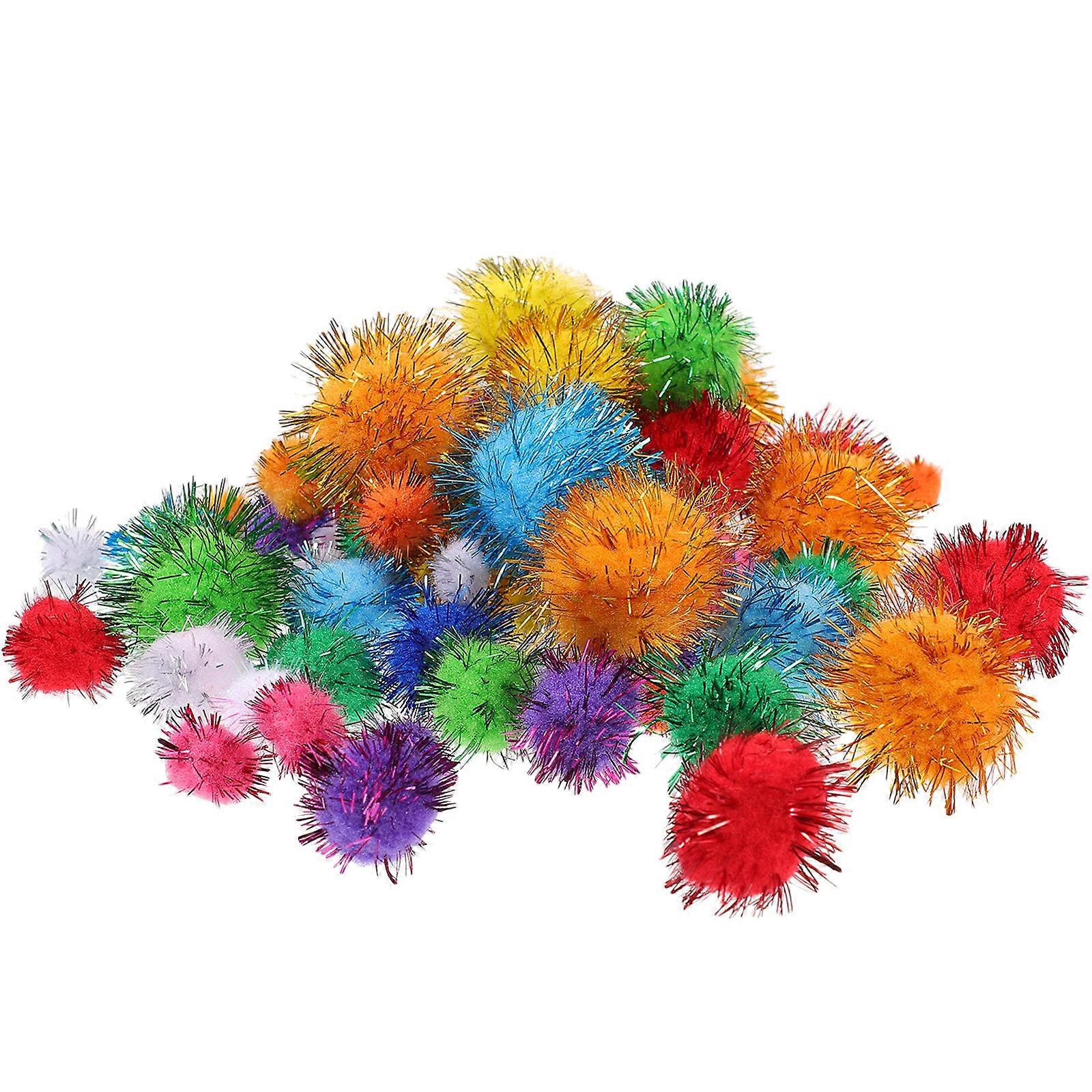 Craft Pom Pom Balls Soft Pompons Colorful Home Decoration Assorted Color 1.00X1.00X1.00cm 300Pcs