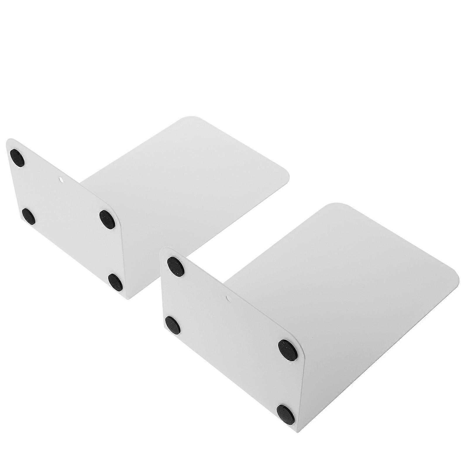 Simple Metal Book Ends for Students 2Pcs Practical Desktop Book Organizer