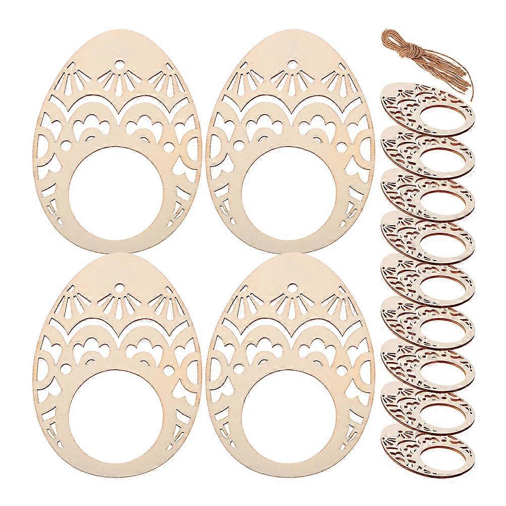 Egg Shaped Napkin Ring Diy Easter Egg Shaped Napkin Buckles Beige 3.5X2.8X0.1in Holding Napkins 50Pcs