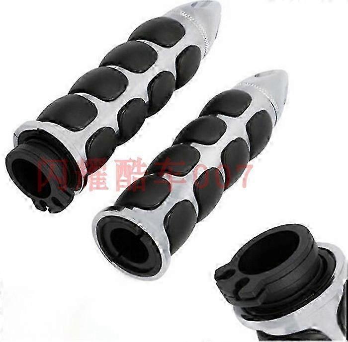 Retro Motorcycle Modified Throttle Handle with Rubber Grip for Certain Brand