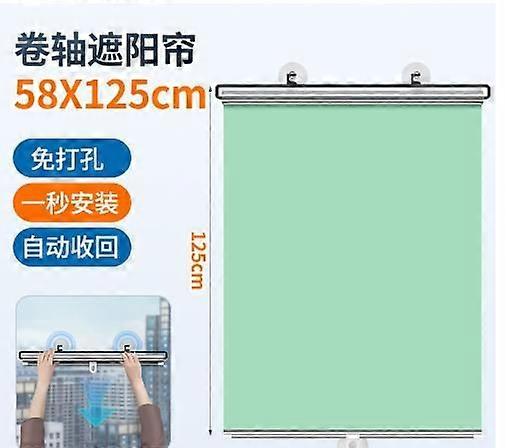 Suction Cup Blackout Blinds: 58X125CM Light-Blocking Window Shades - Reusable Temporary Window Coverings for Nurseries Apartments & Office Privacy