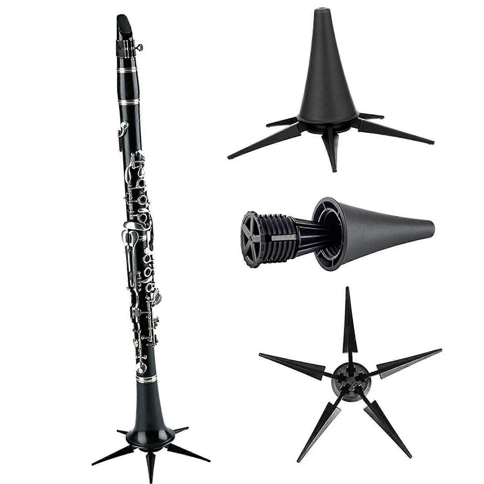 Portable Clarinet Stand with 5Leg Folding Base, Stable Clarinet Support