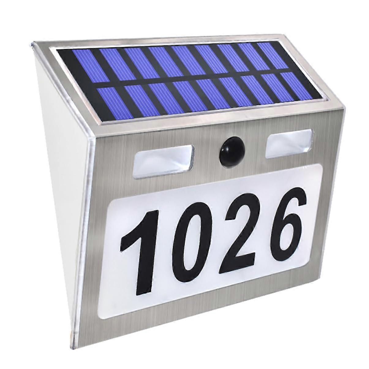 1 Set Solar House Number Light with Motion Sensor, Waterproof LED Wall Light for Outdoor, Energy Efficient for Garden, Driveway, Terrace