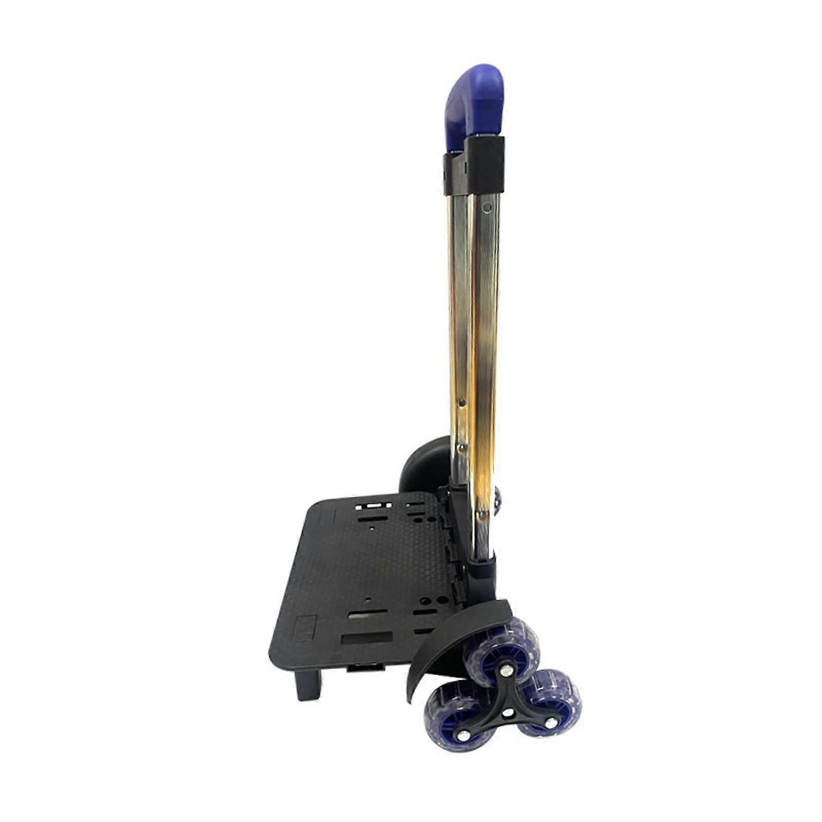 6 Wheels Backpack Trolley Travel Luggage with Foldable Handle, Lightweight Student Trolley in Durable Design