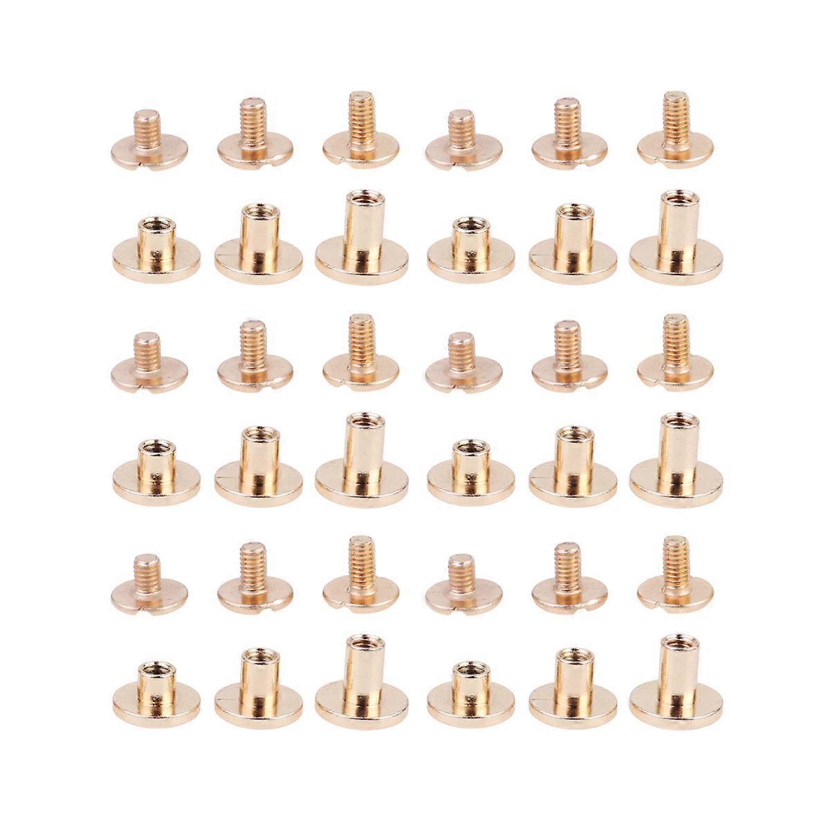 Metal Spikes Rivets Leathercraft Rivets For Diy Enthusiasts 5mm Golden 30Pcs