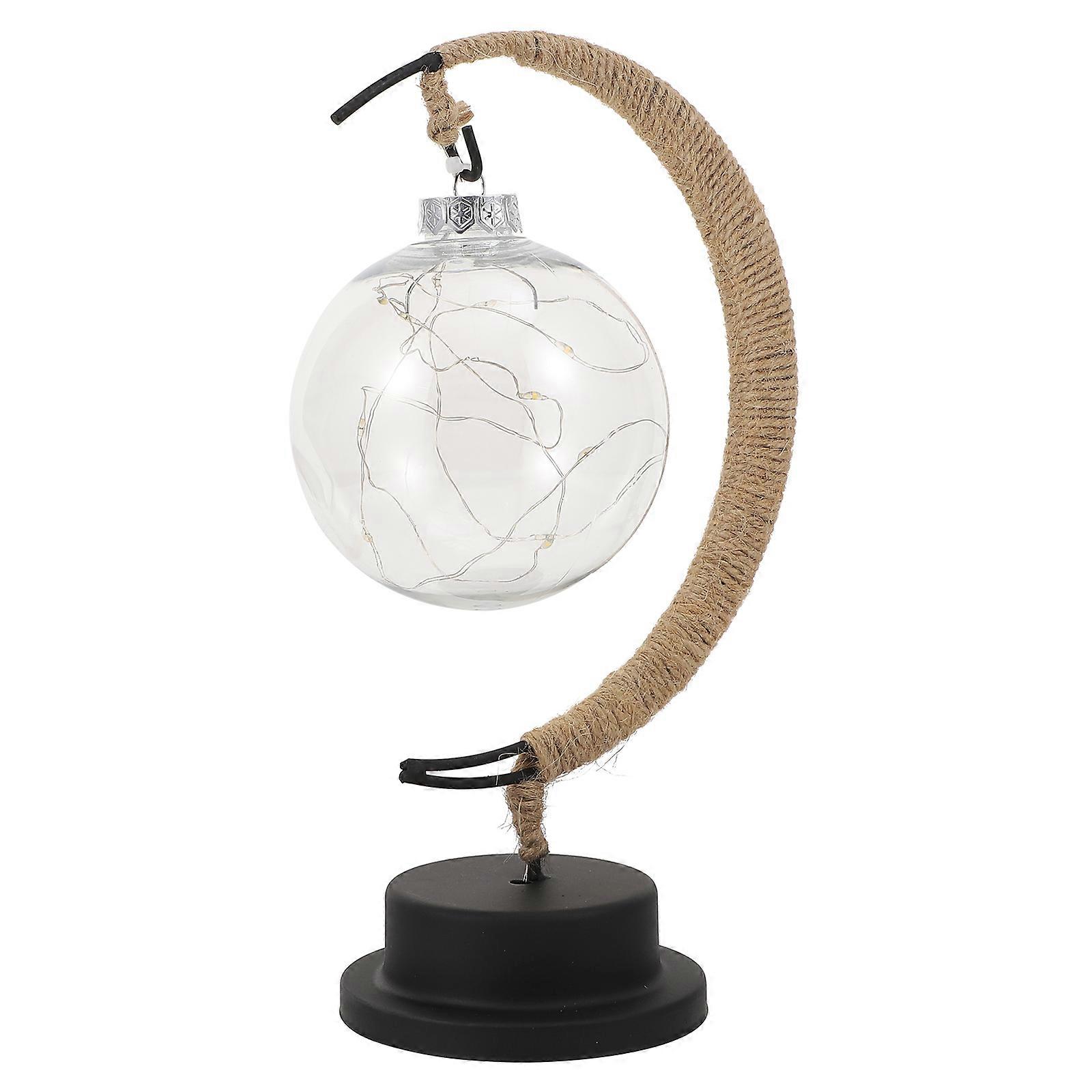1PC Iron Frame Moon Shape Ball Desk Table Ornament