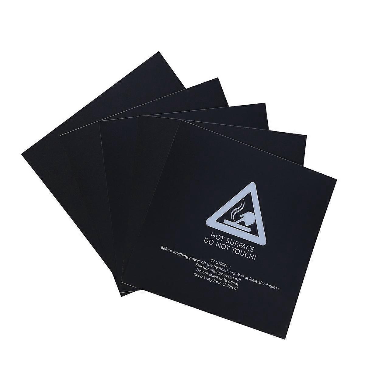 Flexible Heated Board 3D Printing Build Surface Adhesion No Additional Adhesives Required Black 5Pcs