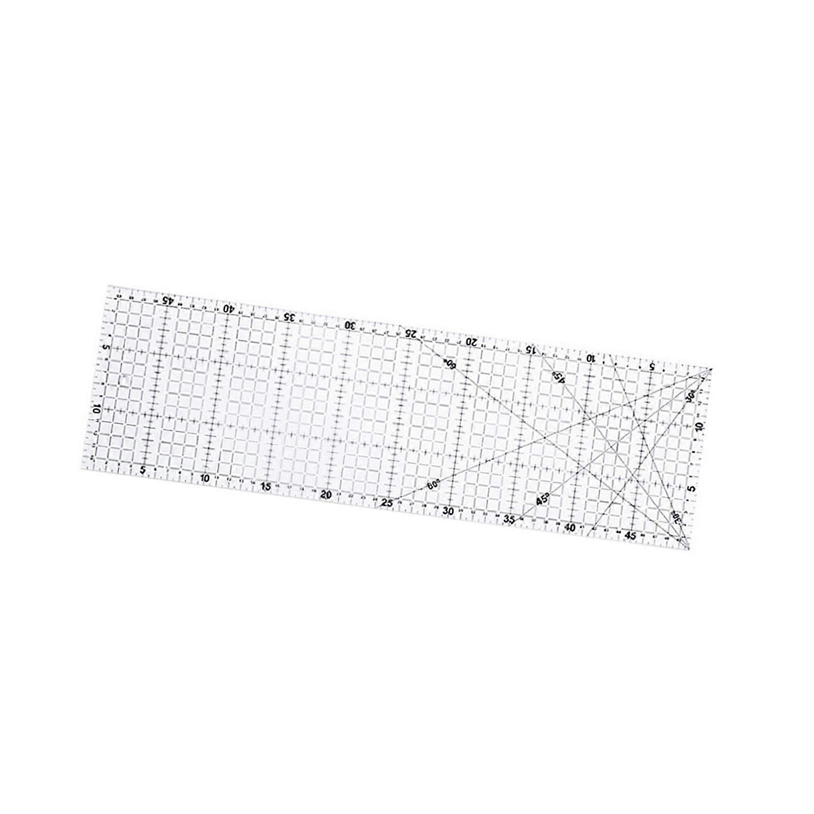 Rectangle Acrylic Quilt Ruler Template, 6x20 Inches Portable Fabric Cutting Liner for Sewing and Tailoring Projects