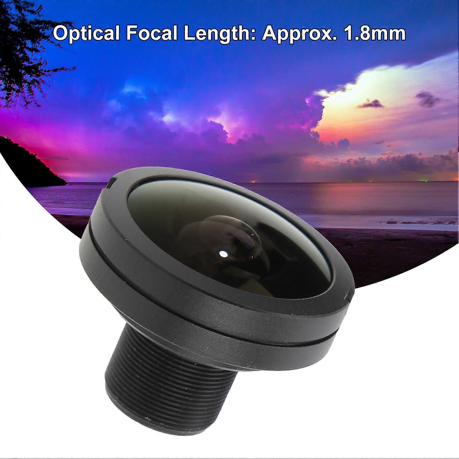 Camera Fisheye Lens 3MP 180° 1.8mm Optical Focal Length M12x0.5 Interface F2.0 Luminous Flux