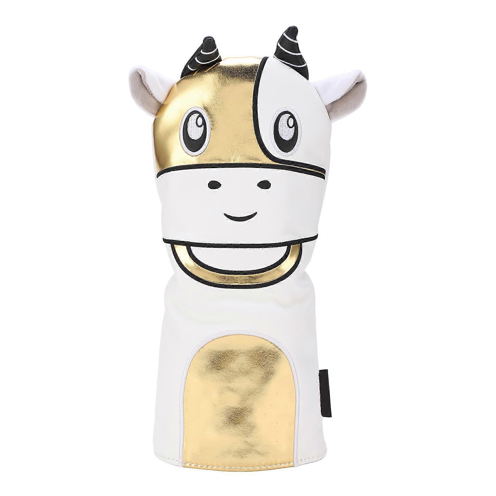 Golf Club Head Cover Ball Driver Cartoon PU Headcover Waterproof with Inner Plush for Training Competition