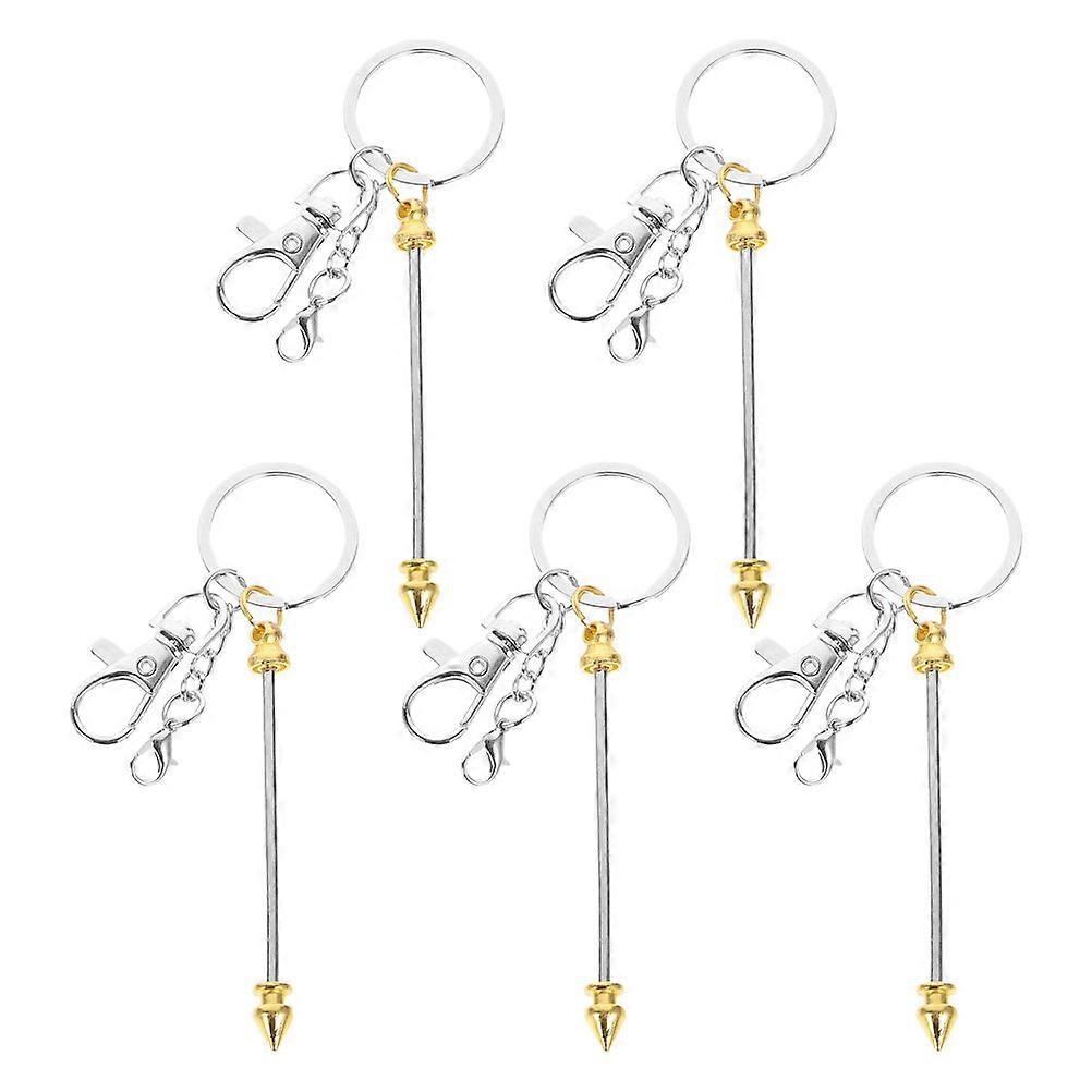Beaded Chain For Crafts Unfinished Beaded Keychain Diy Projects Handcraft Lovers 5Pcs