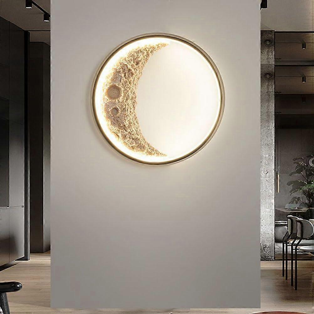 LED Moon Wall Light Dimmable with Remote 18W Round Moon Design 30 cm