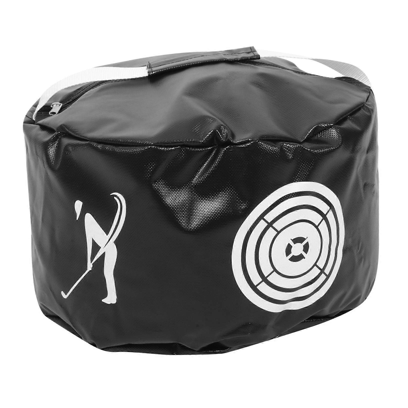 Golf training aid for swing practice including chipping training, easily foldable for storage and travel.