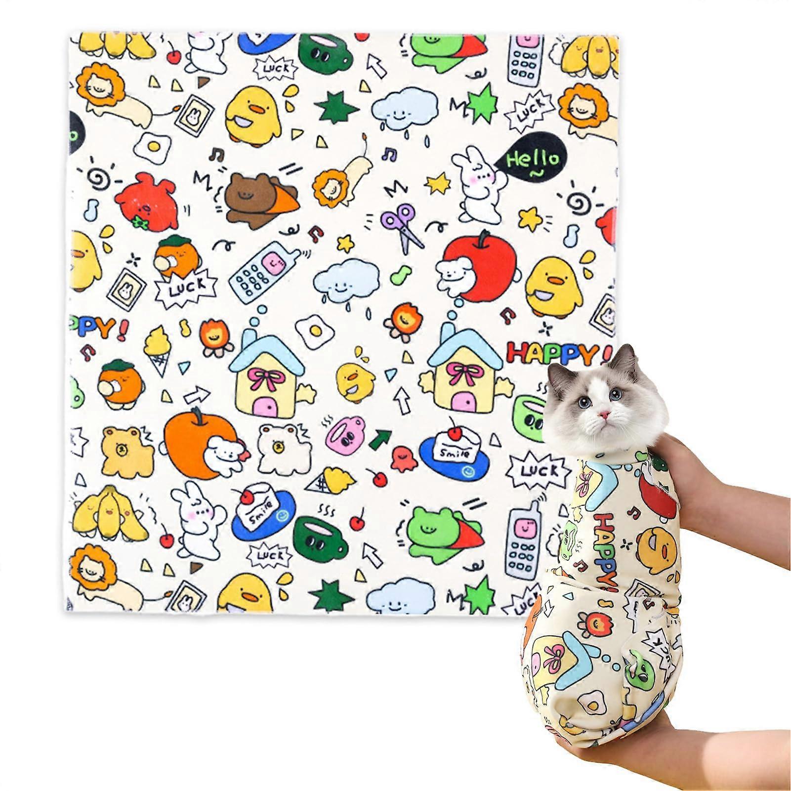 Cat Wrap for Cutting Nails, Soft Blanket for Wrapping Cats, 45 x 45 cm