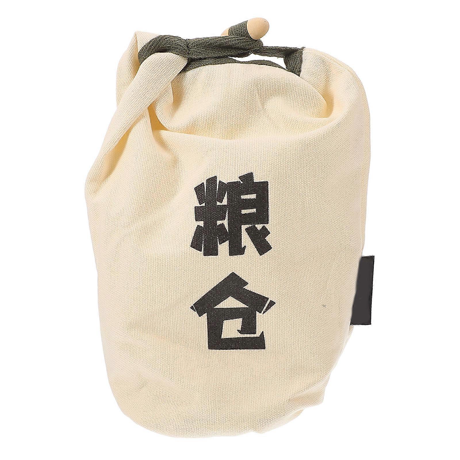 Rice Storage Containers Canvas Portable Bag For Barbecues 20X9CM 1Pack