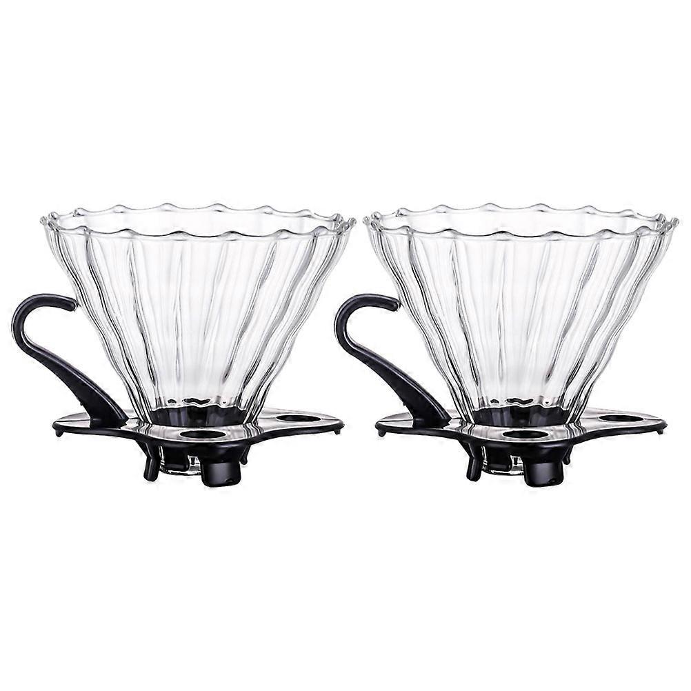Cone Filter Stand Coffee Filter Holder Heat Retention Office Use Plastic 2Pcs