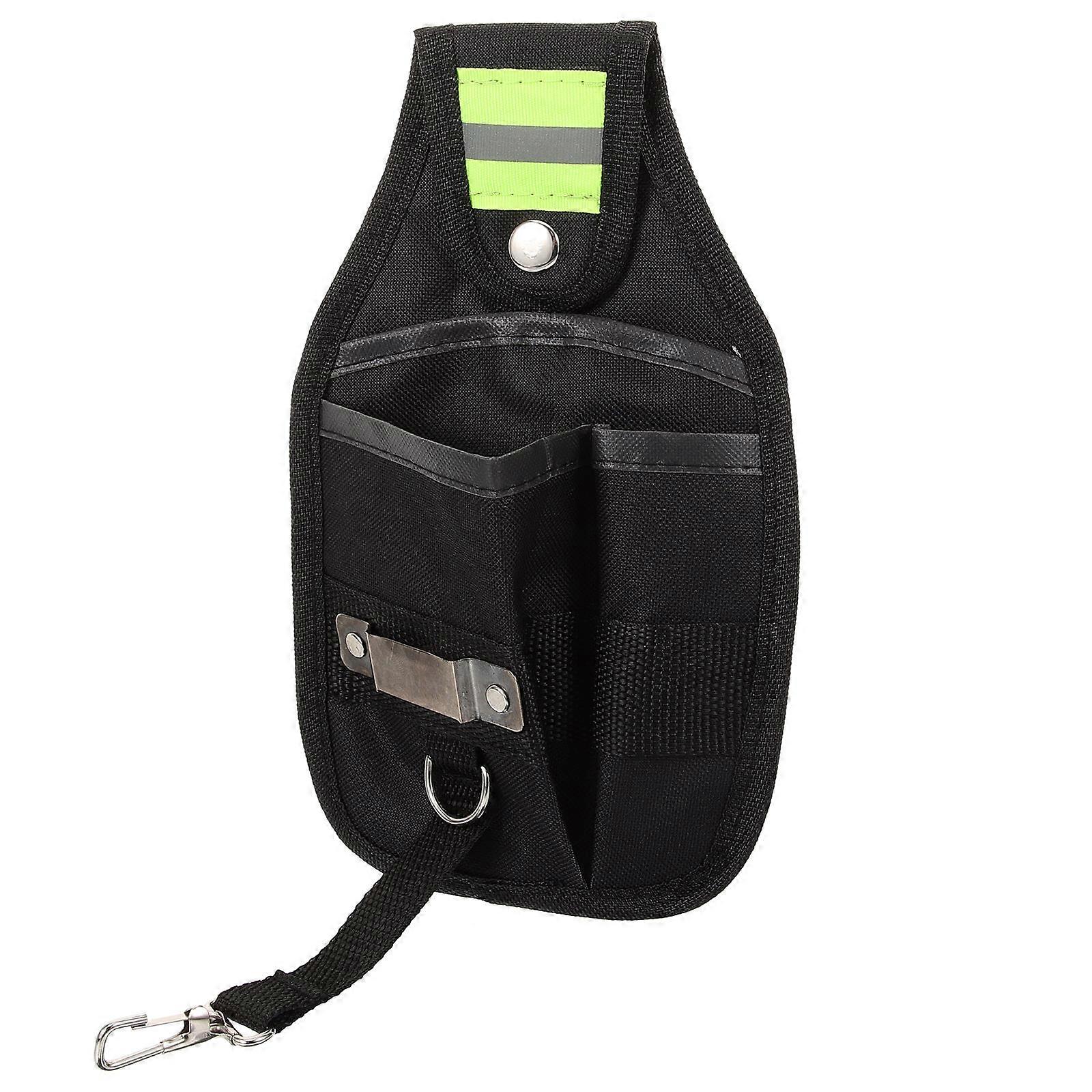 Multifunctional Electric Tool Bag Reflective Safety Black 9.8×5.9×0.2in Outdoor Activities 1Set