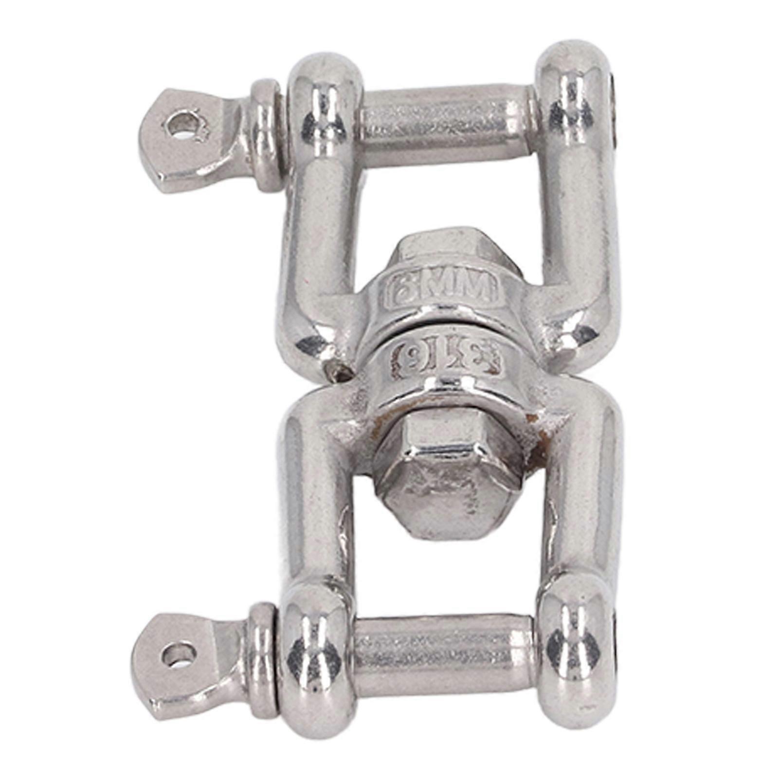304 Stainless Steel Double Shackle Rustproof Universal Jaw Anchor Connector for Hardware Lifting Connection