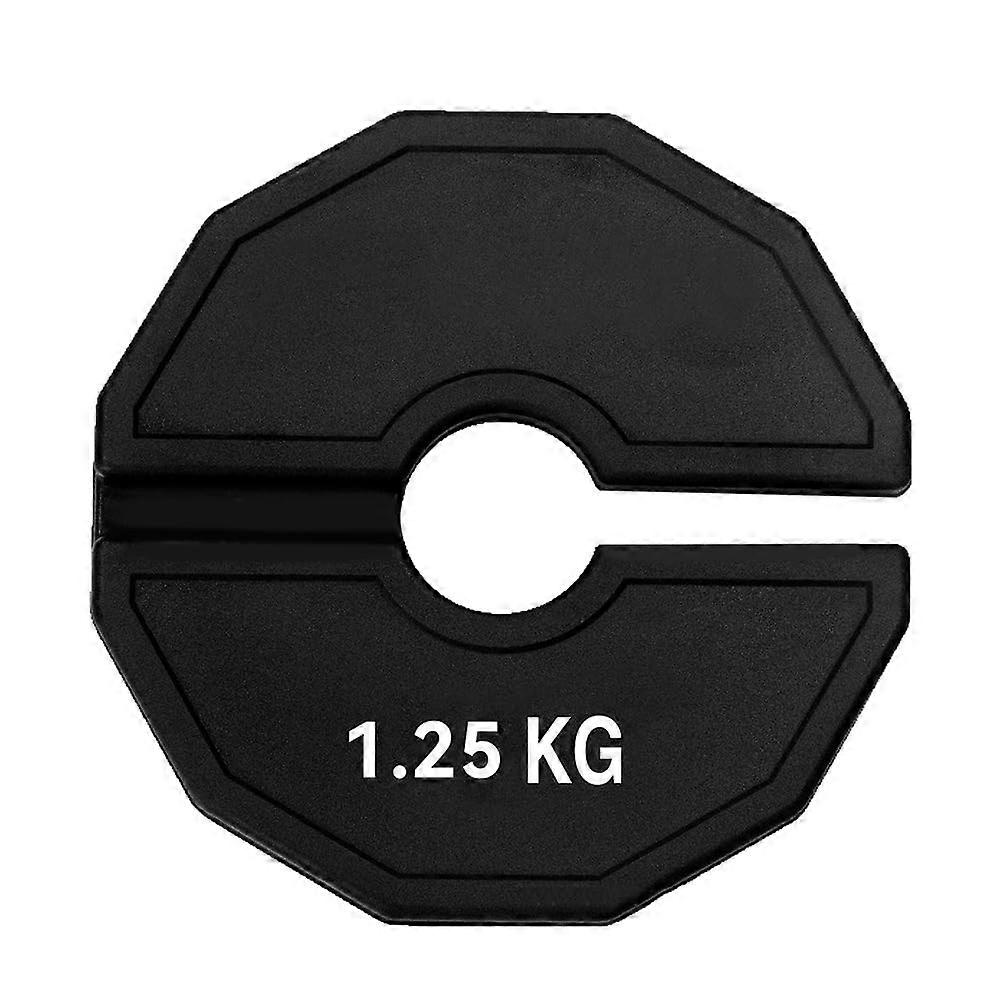 Gym Micro-Plates Dumbbell Fractional Weight Plates 1.25kg Rubber Add-On Change Black Compatible with Standard Weights