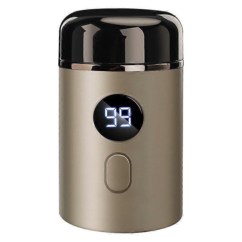 Wet Dry Use Mini Shaver for Men, USB Rechargeable Wireless Beard Trimmer, Washable Gold Electric Razor