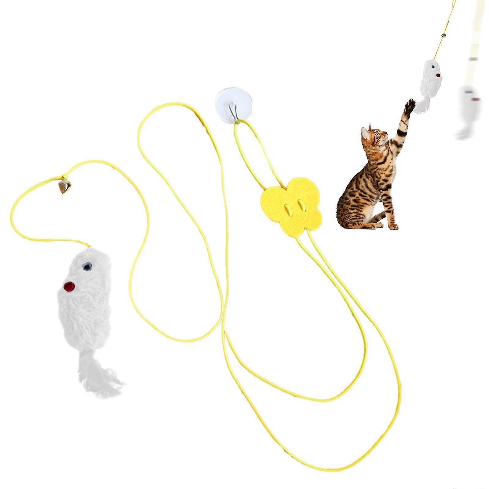 Cat Toy Swing Teaser Rope Elastic Rope Indoor Kitten Exercise Realistic Pet Accessories for Adult Pets