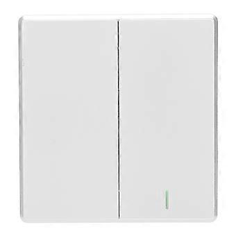 TDL‑9987‑2 Wireless Remote Control Switch Wall Mounted Double Open Indoor Light Switch Silver