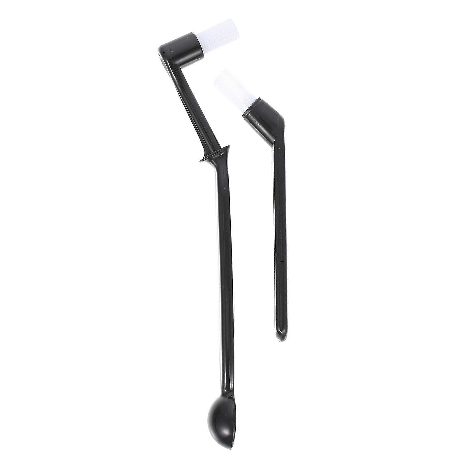 Plastic Coffee Brushes For Coffee Preparation Short Handle 2Pcs