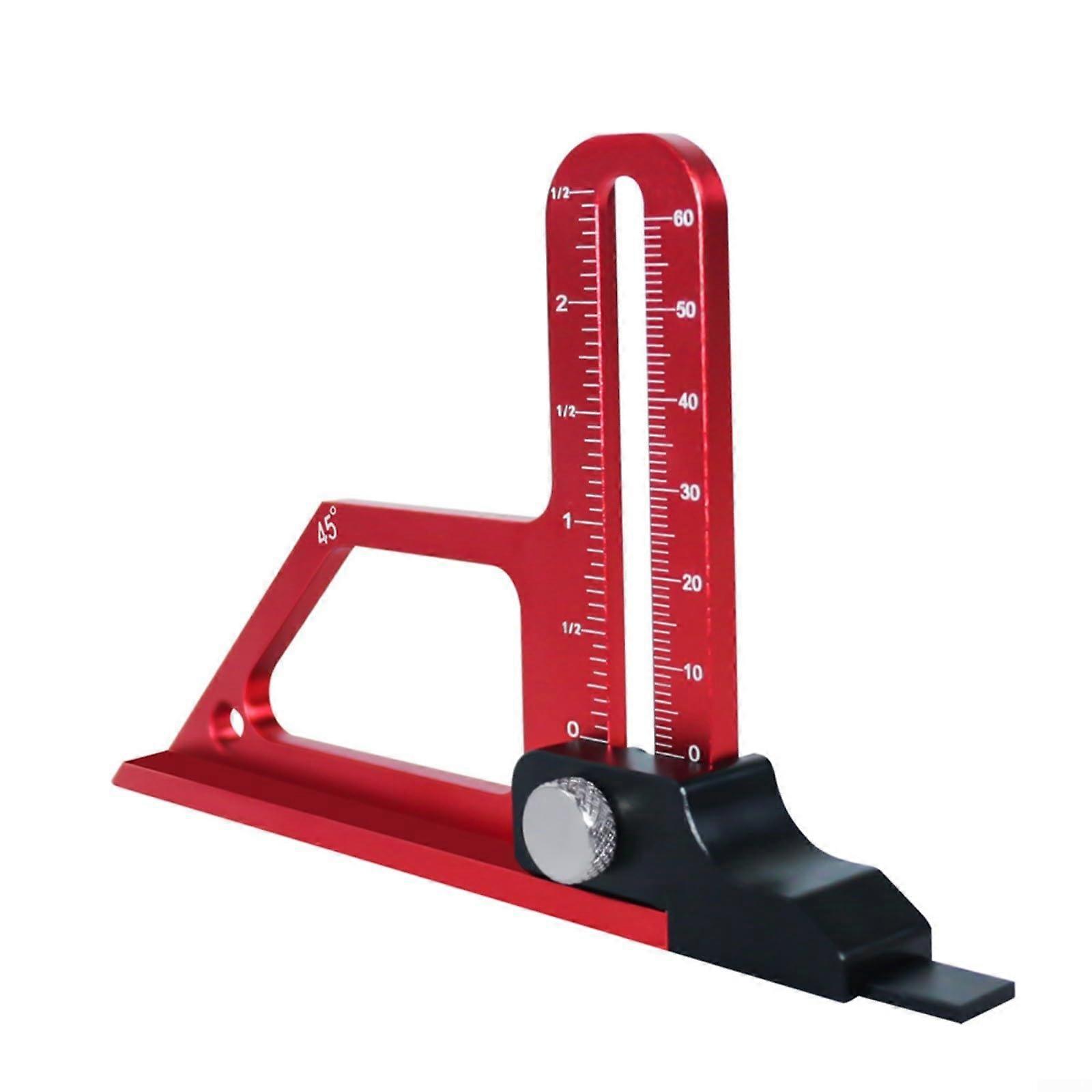 Aluminum Alloy Adjustable Table Saw Depth Gauge 060mm for Milling Mitre