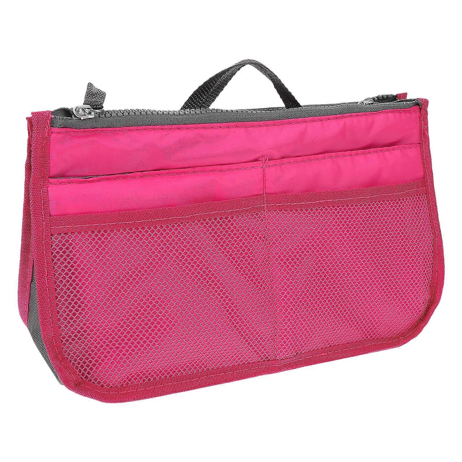 Toiletry Storage Bag Multi-Pocket Rectangular Travel Relatives Rosy 28X10X17CM Foldable 1Set