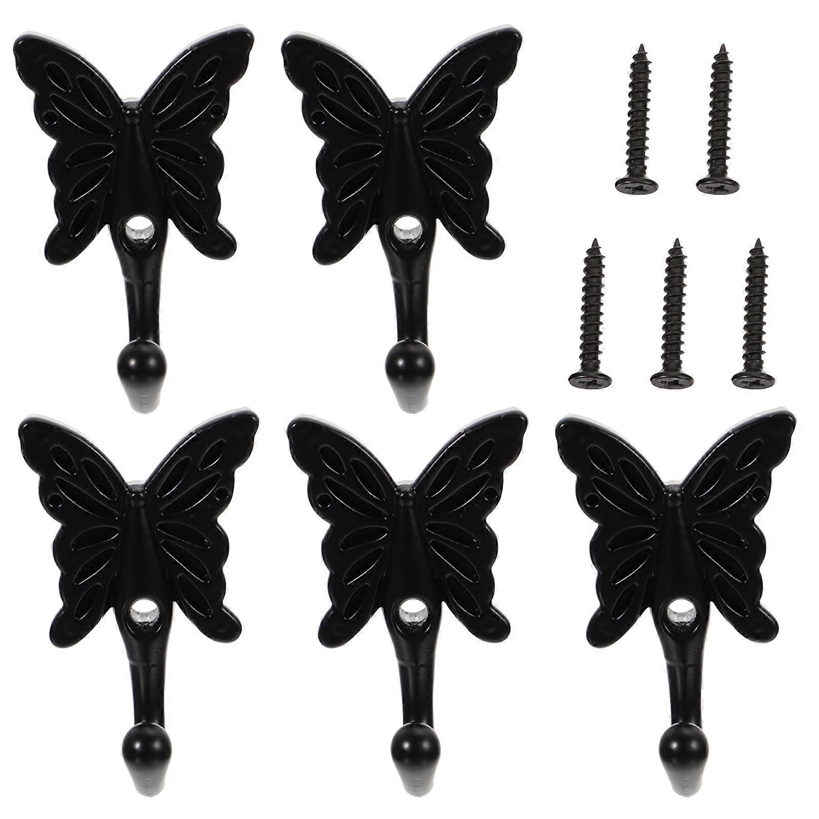 5PCS Alloy Multi Use Hanger Hooks for Clothes, Resistant, Suitable for Entryways, Bathrooms, Bedrooms