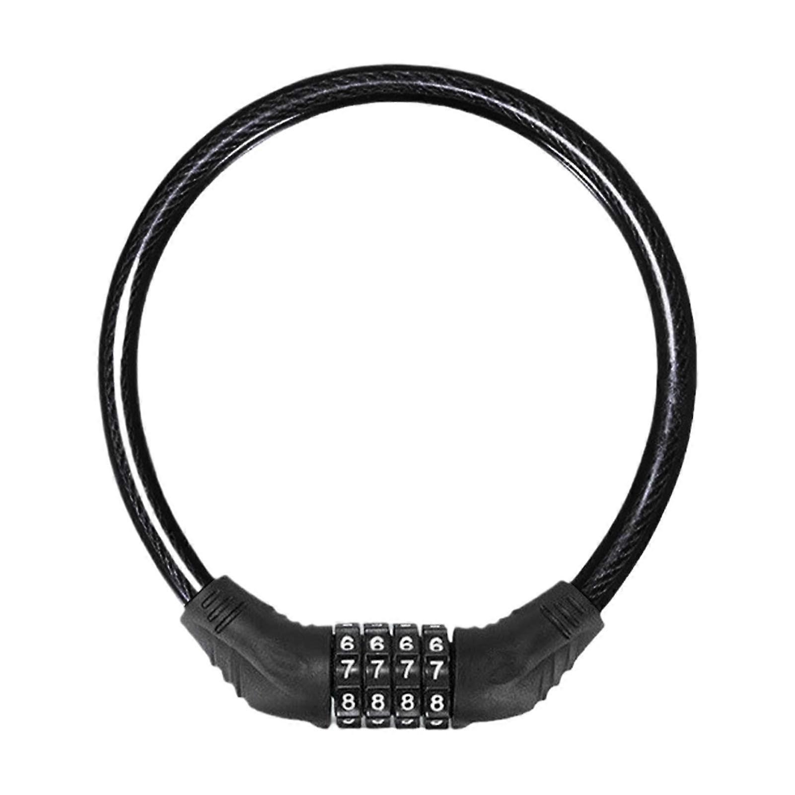 Bicycle Combination Lock, Chain Lock for Bicycles with 4Digit  Security, Heavy Duty and Resettable Bike Lock for Bicycles in Black