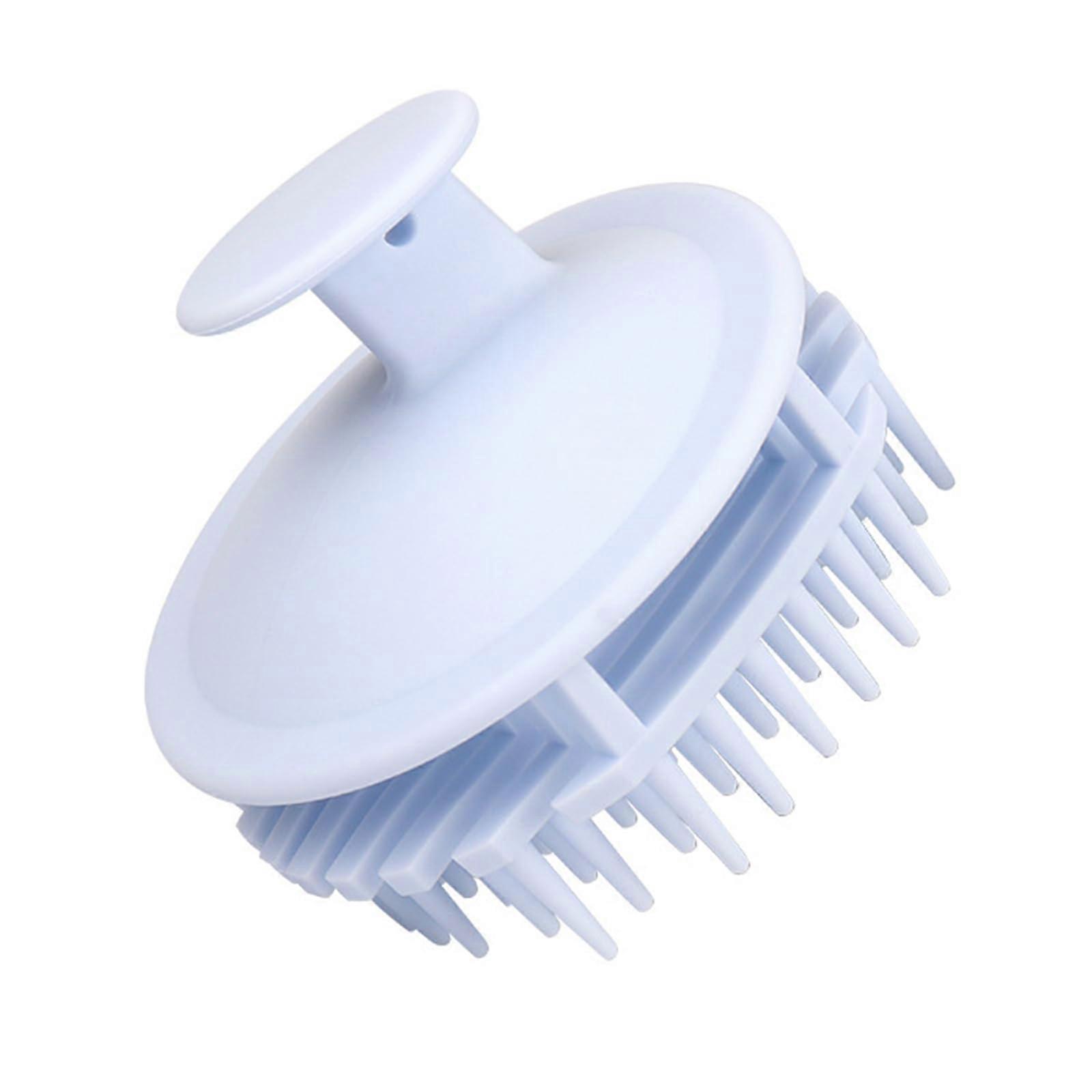 Silicone Scalp Massage Brush for Wet and Dry Shampoo, Hair Growth Stimulating Brush for Exfoliation and Scalp Massage, Blue