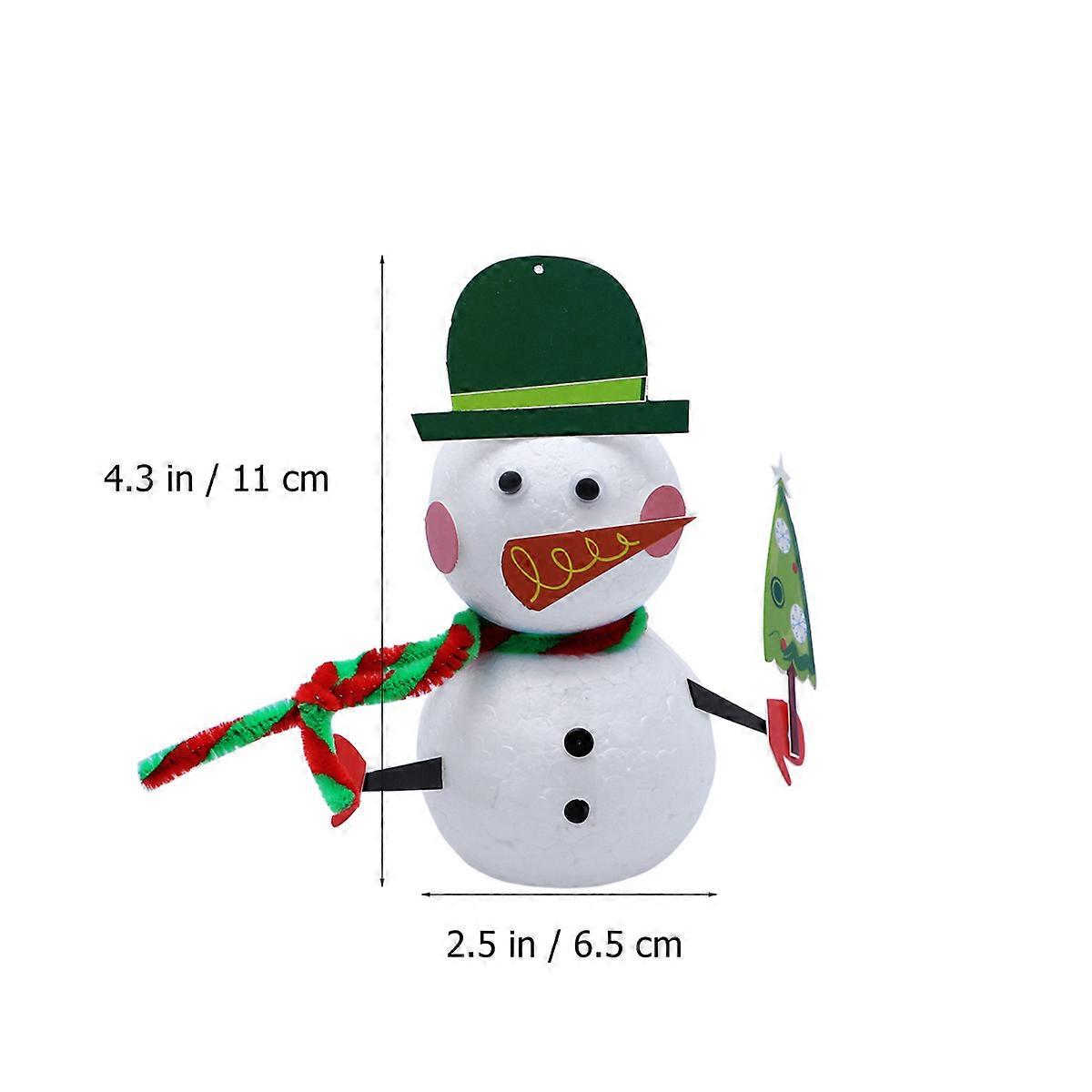 لوازم الحرف اليدوية للأطفال مجموعة صنع رجل الثلج للمعلمين قبعة خضراء 1 مجموعة صياغة وآمنة