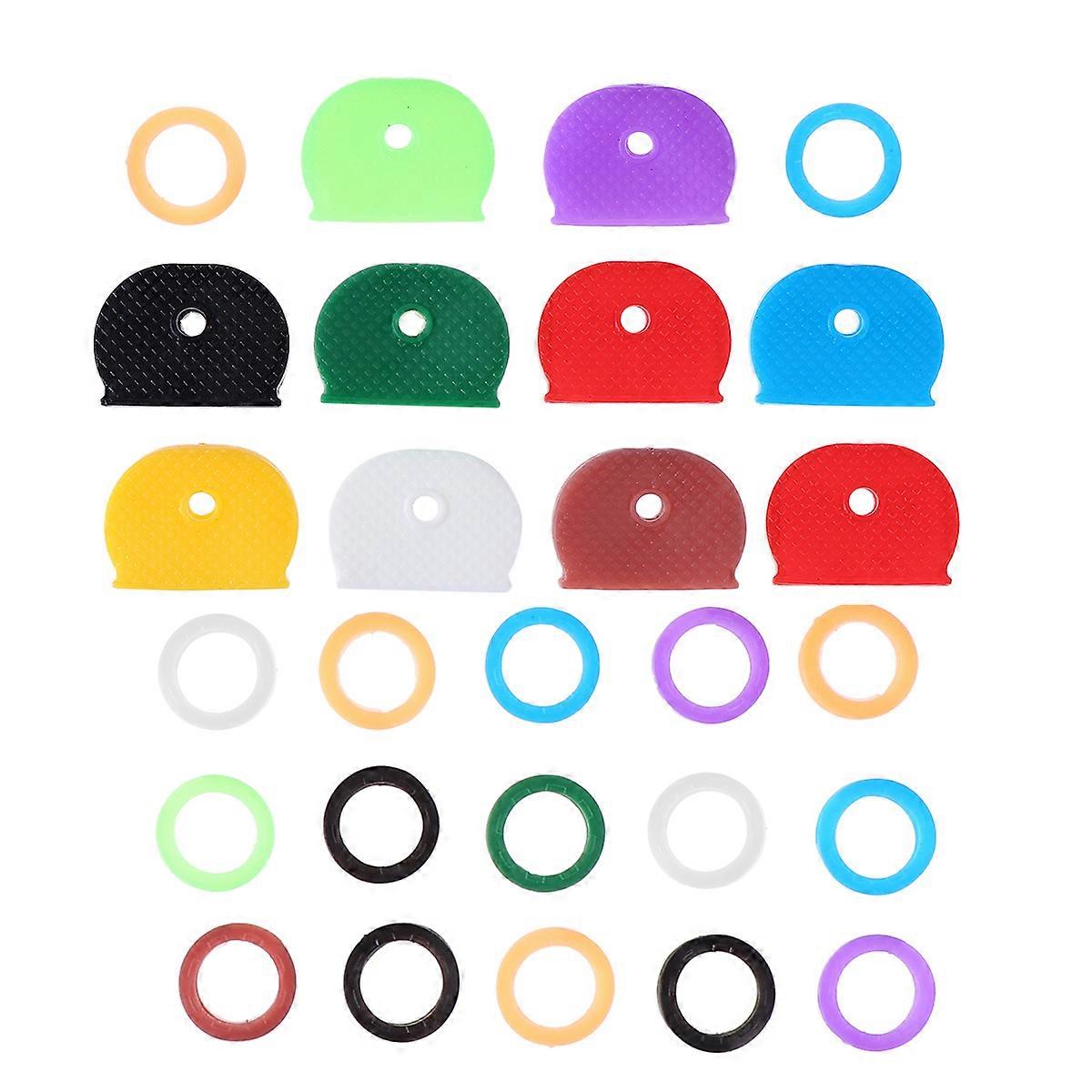 Key Identifiers Simple Design Semicircle Shape Dustproof Flexible PVC For Organizing Keys 80Pcs