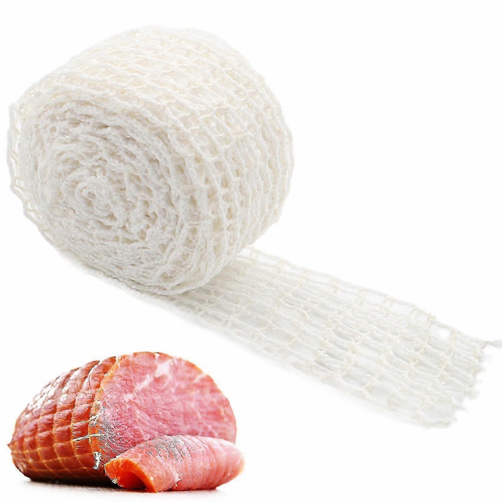 5m Elastic Meat Netting Roll for Cooking, Smoking, and Drying Ham, Poultry, and More