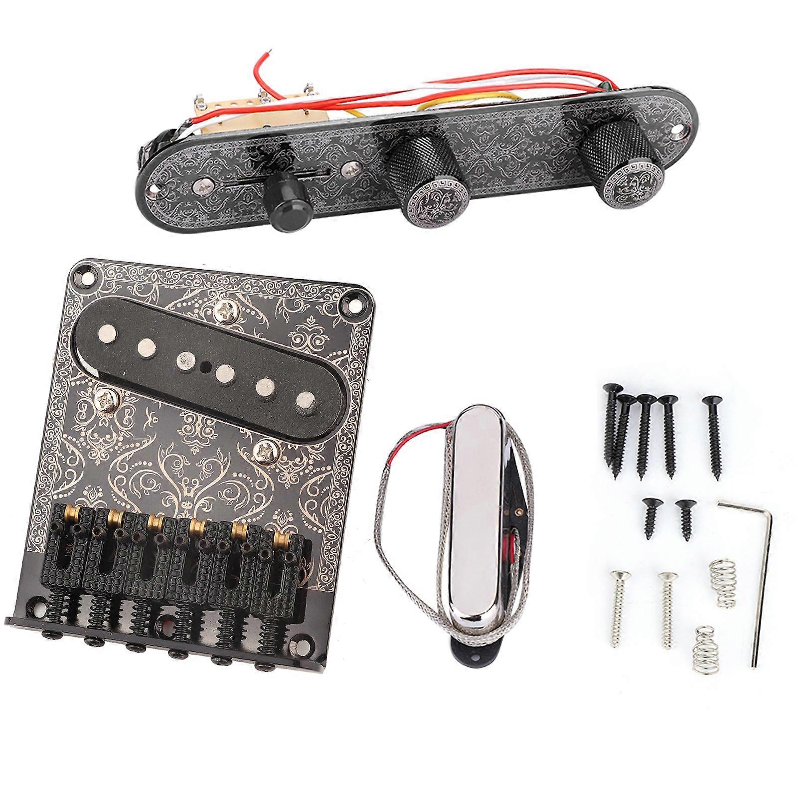TL Guitar Bridge Single Coil Neck Pickup Volume Control Plate Circuit Set