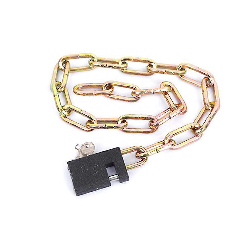 Heavy Duty Bike Lock with Hardened Iron Chain for and AntiTheft Protection Golden 90cm