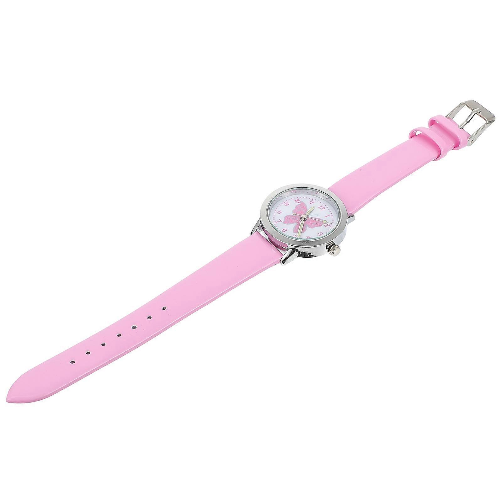 1 Pc Luminous Butterfly Pattern Cartoon Watch for Young Fashion Enthusiasts – Durable, Lightweight Analog Wristwatch with Multi Functional Design