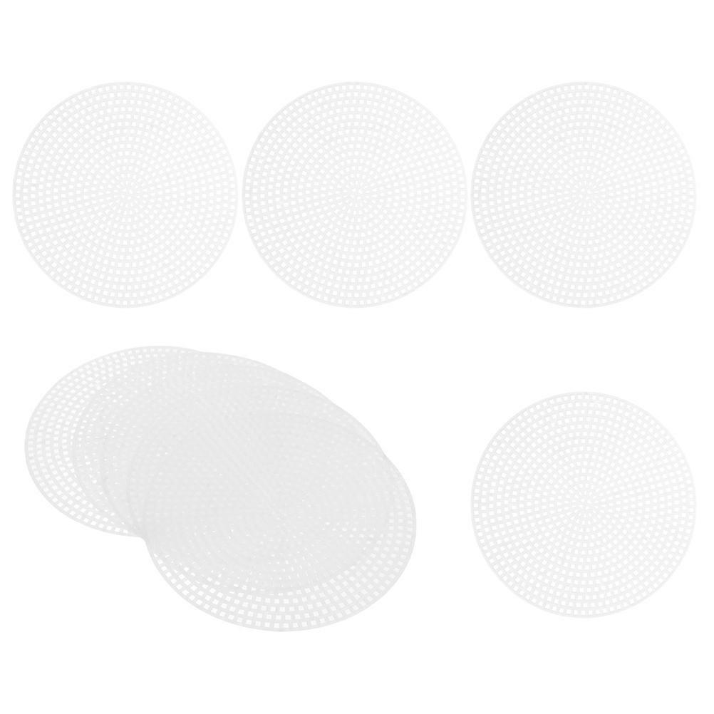 20PCS Plastic Mesh Canvas Sheets for DIY Crafts, Round Cross Stitch, Durable Stitching Material for Knitting, Quilting and Embroidery Projects