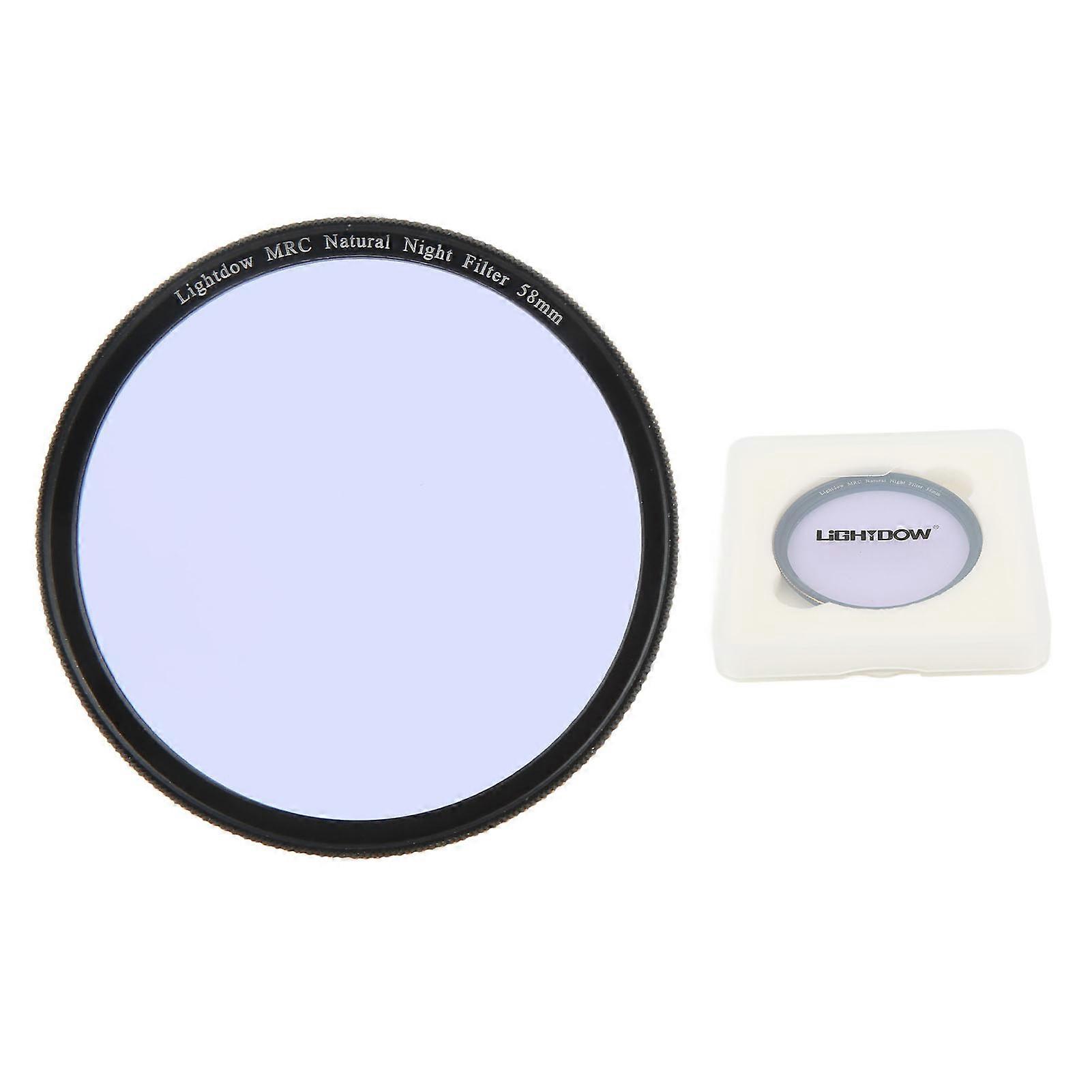 Lightdow Clear Natural Night Filter Light Pollution Reduction Camera Lens Filter for Night Sky Star 58mm