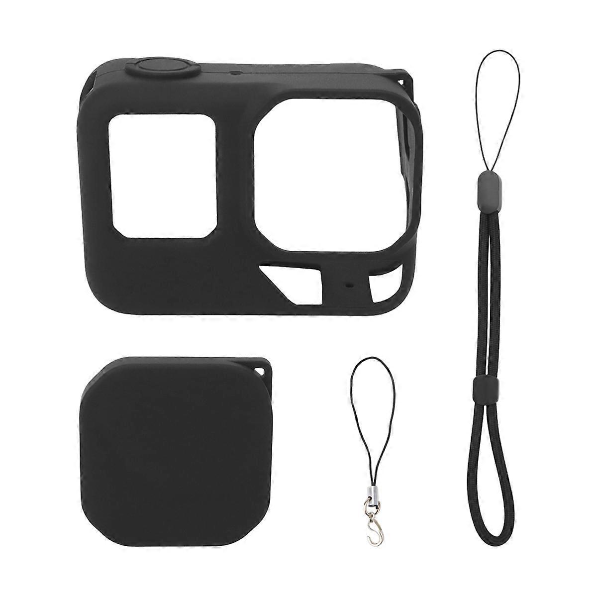 For Silicone Case Rubber Shell Protector Silicone + Lens Cap Cover Camera Accessories
