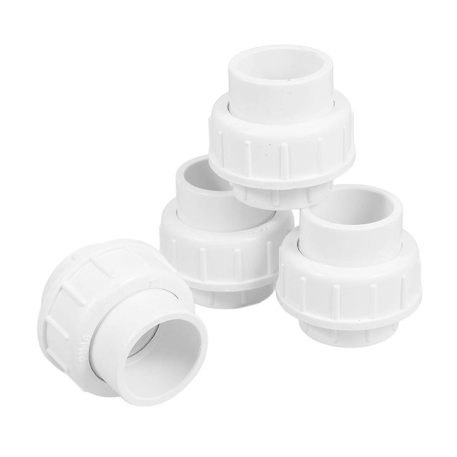 Pvc Pipe Connectors Union Pipe Fittings For Plumbing Toolkit Water Pipe Joint Detachable Connections 4Pcs