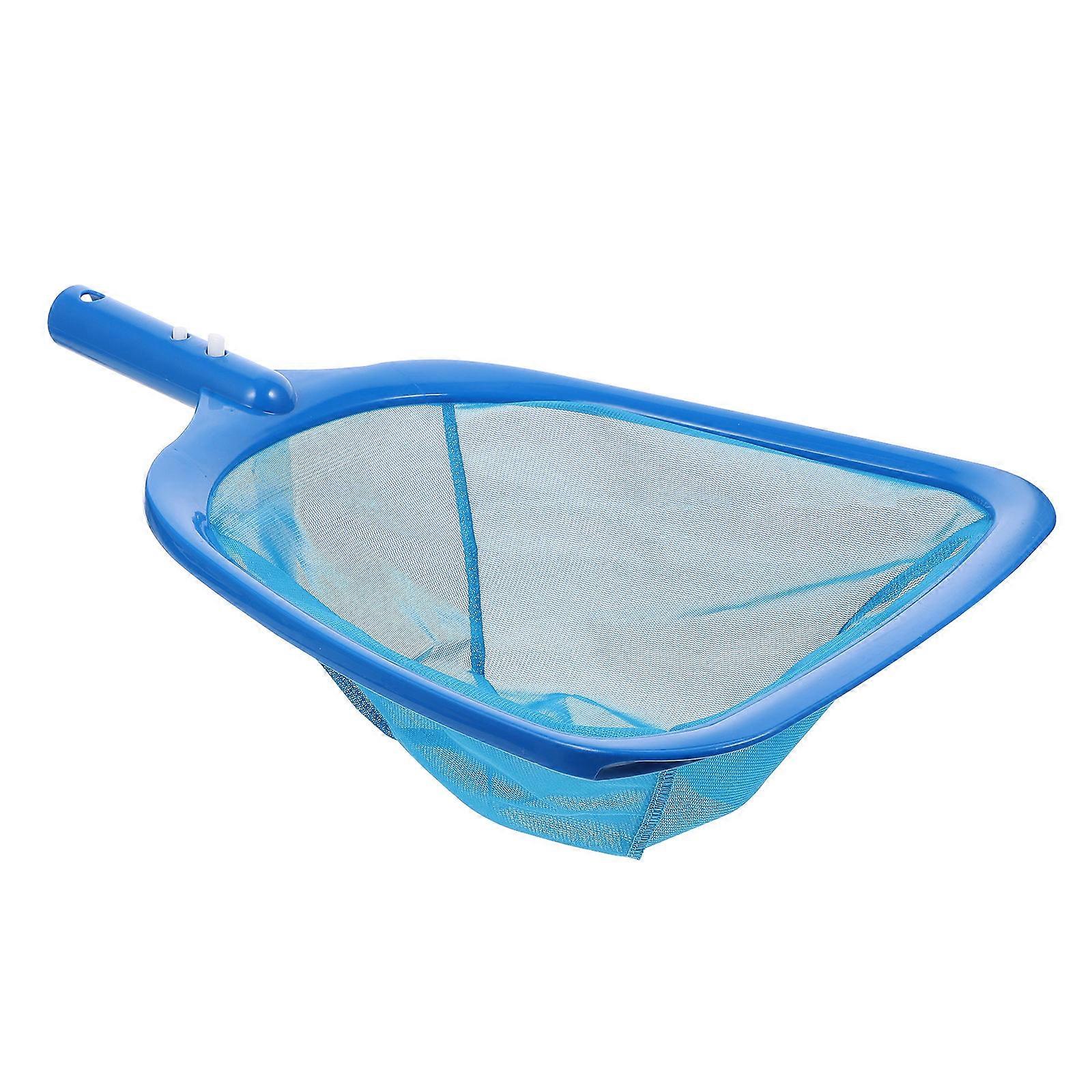 Blue Pool Cleaning Net with Durable Aluminum Alloy and Plastic Frame for Efficient Leaf Removal in All Pool Types