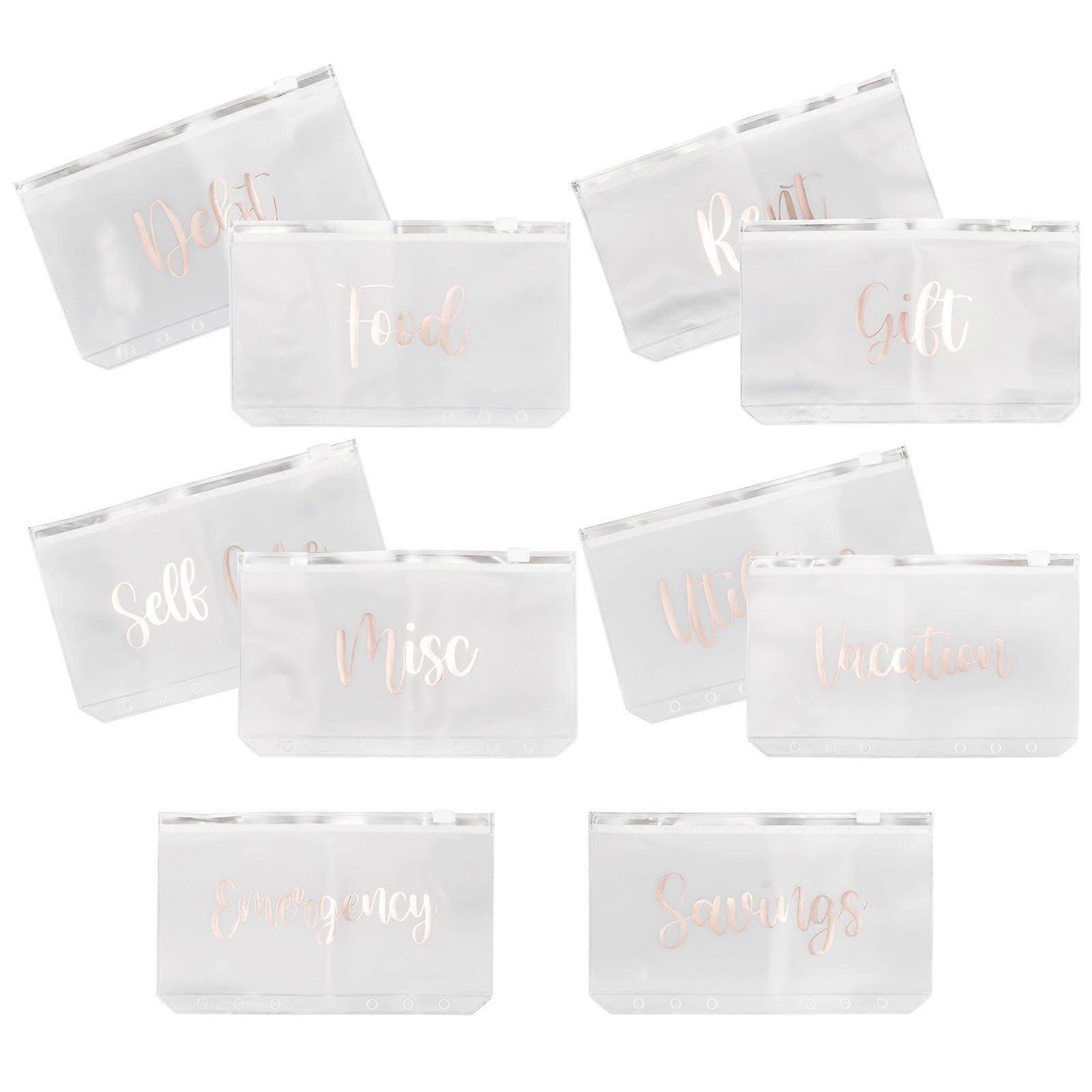 Document Pouch Plastic File Folder for Office Workers and Students Simple Design 10Pack
