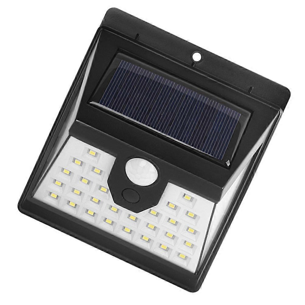 Solar Powered Motion Sensor Light Outdoor Black ABS Waterproof for Patio Yard Deck Garden Paths 1pc