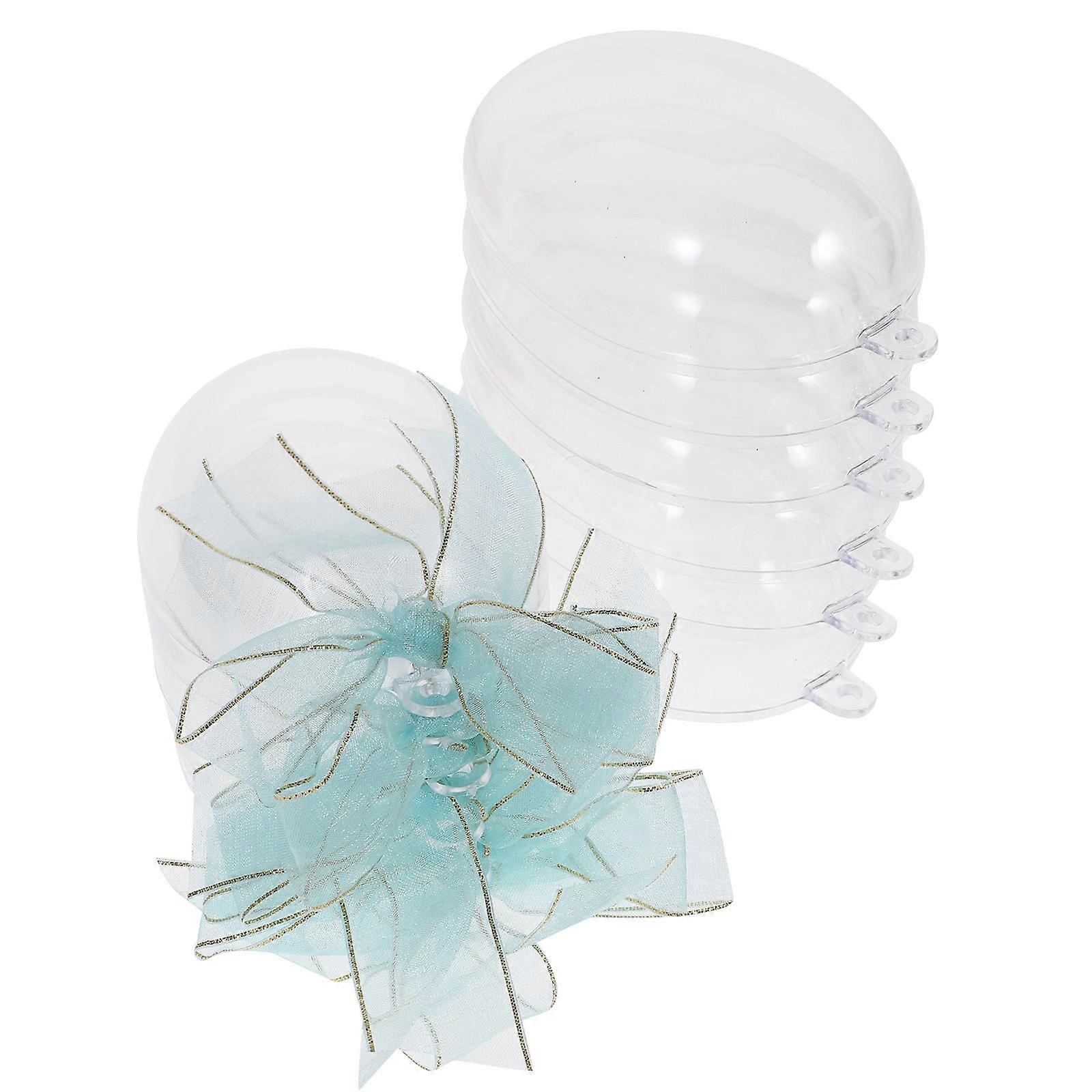Adorable Candy Containers 6Pcs Fillable Egg-Shaped Holders Designed For Easter Celebrations And Fun