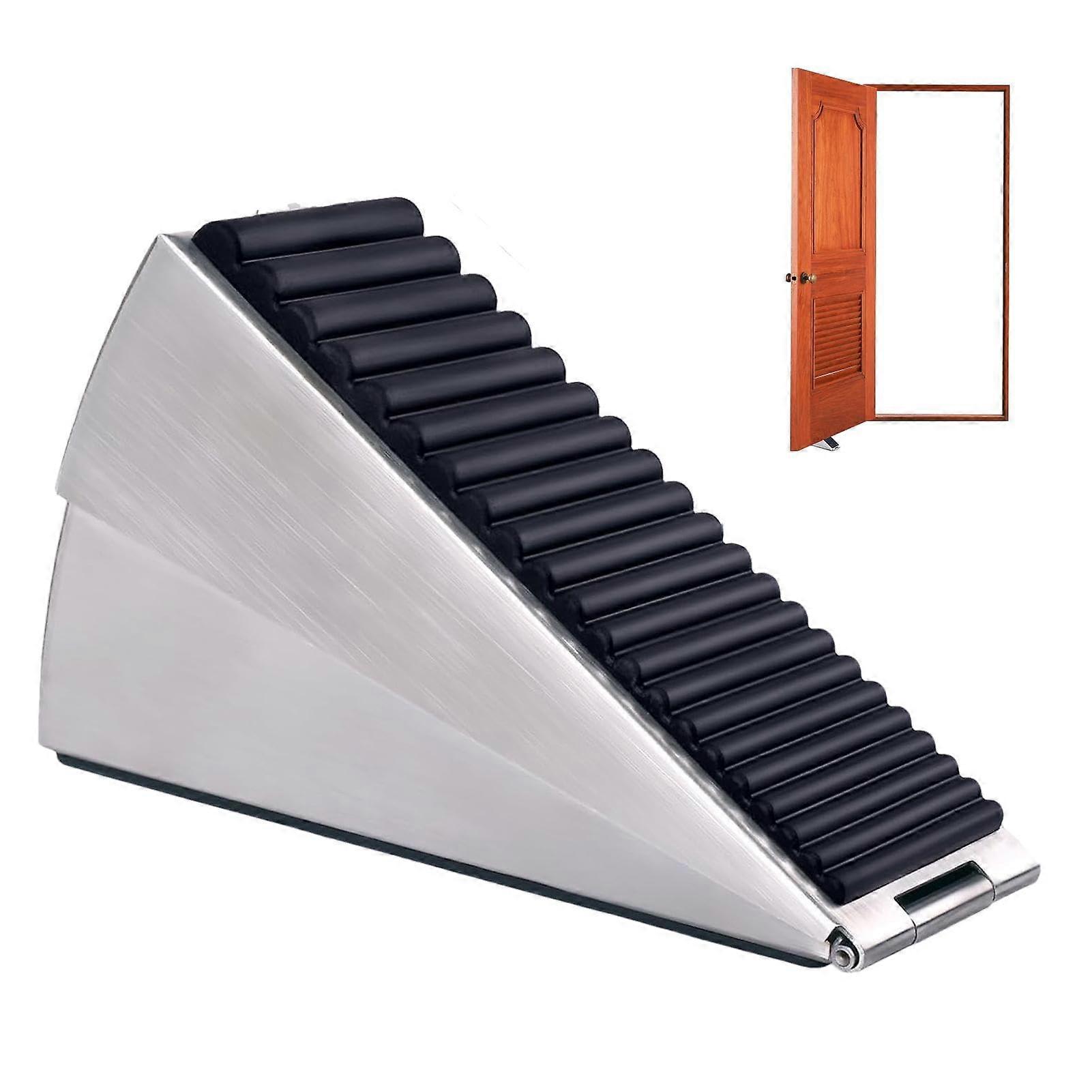 Door Wedge Non-Slip Adjustable Door Stopper, Heavy-Duty Rubber Wedge for Bottom of Door, Easy Placement