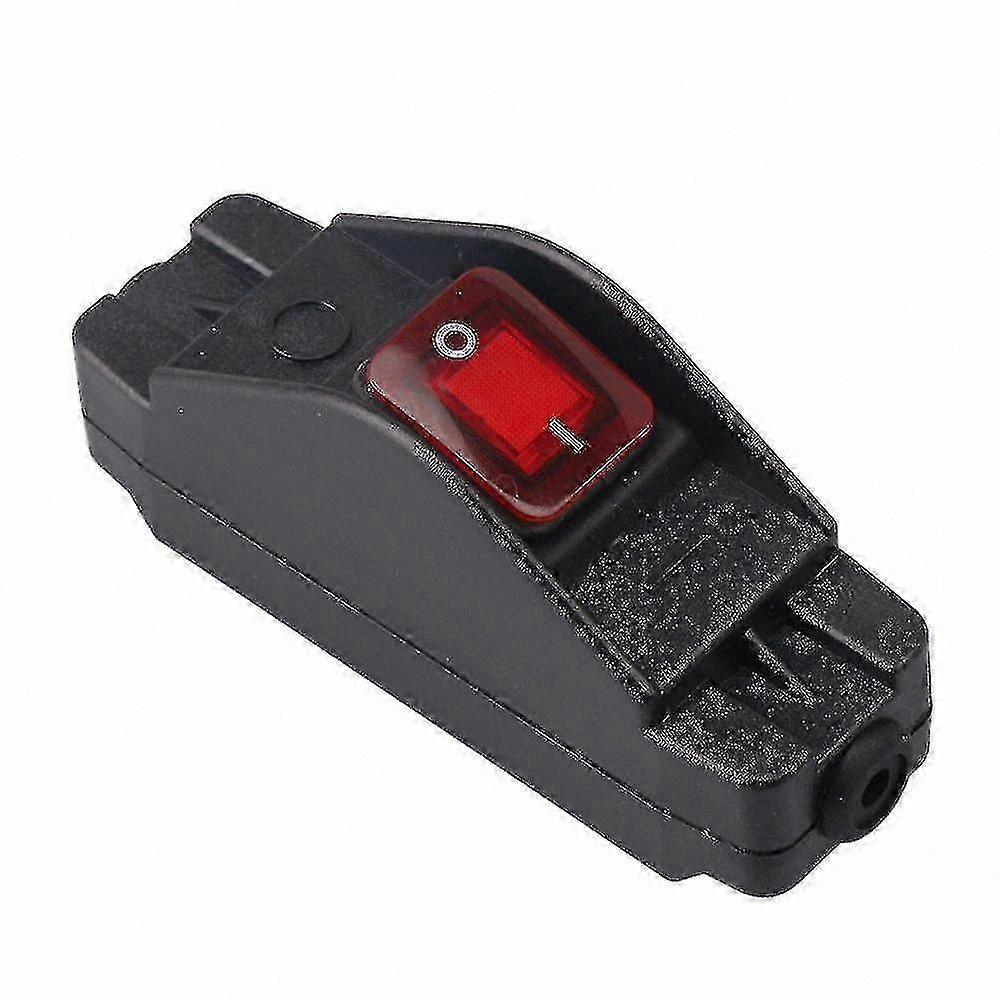 Waterproof IP65 30A 220V Inline Cord Switch with Tomato-Colored On/Off Button