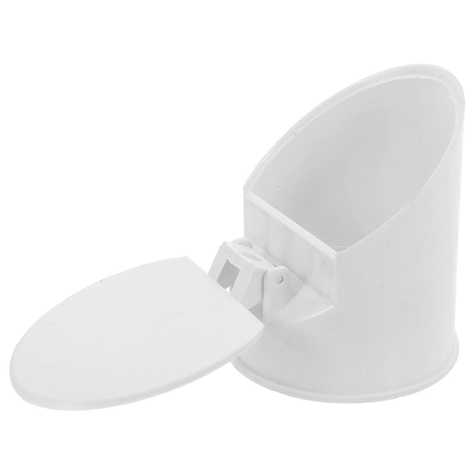 PVC Drain Adapter for Round Pipe Covers, Space Saving Backflow Preventer for Kitchen and Bathroom Ventilation Systems, Compact Design for Easy